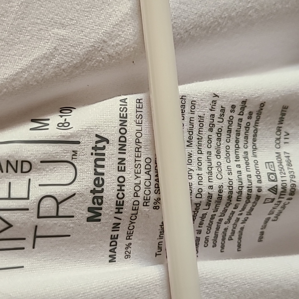 NWT M (8-10) Time & Tru Maternity SS Tee - Picture 11 of 11